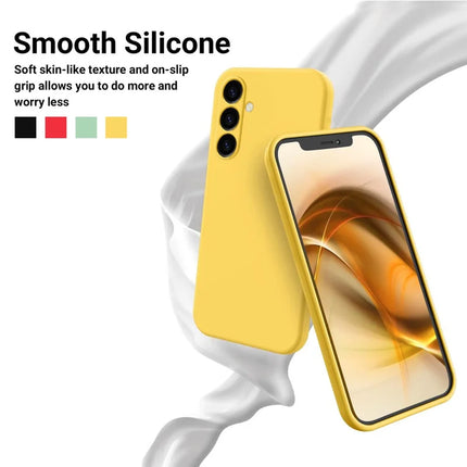 For Samsung Galaxy M14 4G Case Liquid Silicone Phone Back Cover with Hand Strap