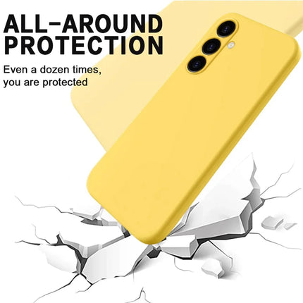 For Samsung Galaxy M14 4G Case Liquid Silicone Phone Back Cover with Hand Strap