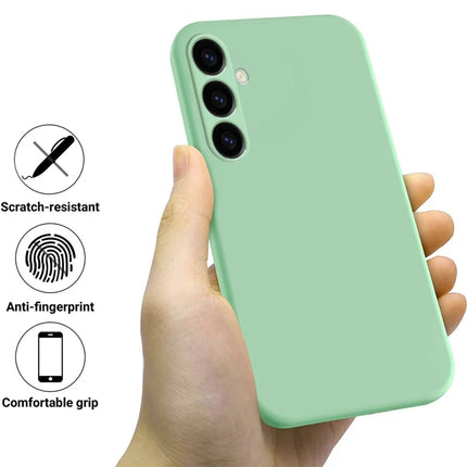For Samsung Galaxy M14 4G Case Liquid Silicone Phone Back Cover with Hand Strap