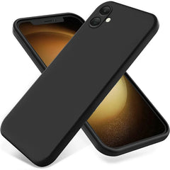 For Samsung Galaxy F05 / Galaxy M05 4G Case Liquid Silicone Phone Back Cover with Hand Strap - Black