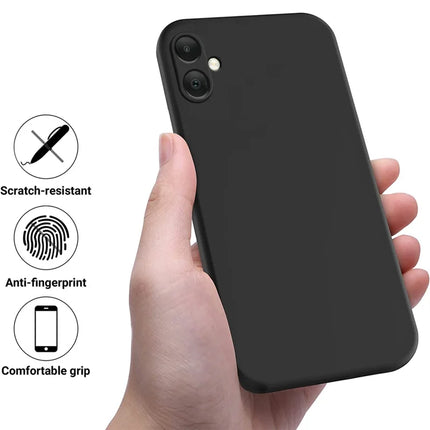 For Samsung Galaxy F05 / Galaxy M05 4G Case Liquid Silicone Phone Back Cover with Hand Strap