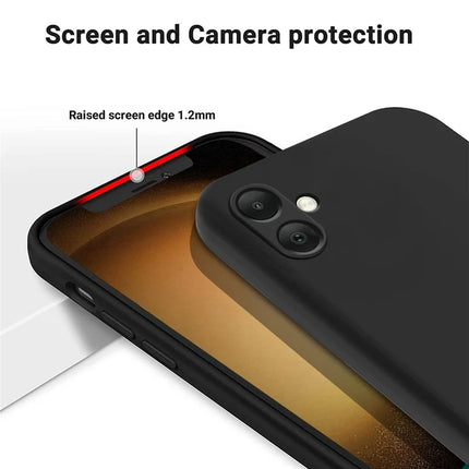 For Samsung Galaxy F05 / Galaxy M05 4G Case Liquid Silicone Phone Back Cover with Hand Strap