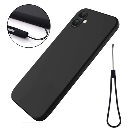 For Samsung Galaxy F05 / Galaxy M05 4G Case Liquid Silicone Phone Back Cover with Hand Strap