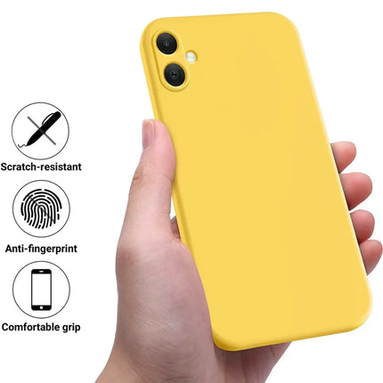 For Samsung Galaxy F05 / Galaxy M05 4G Case Liquid Silicone Phone Back Cover with Hand Strap