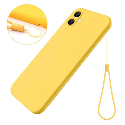 For Samsung Galaxy F05 / Galaxy M05 4G Case Liquid Silicone Phone Back Cover with Hand Strap