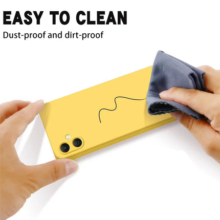 For Samsung Galaxy F05 / Galaxy M05 4G Case Liquid Silicone Phone Back Cover with Hand Strap