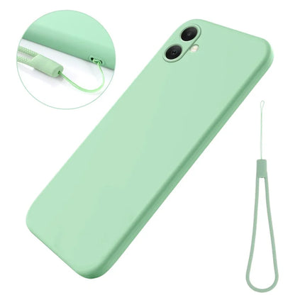 For Samsung Galaxy F05 / Galaxy M05 4G Case Liquid Silicone Phone Back Cover with Hand Strap