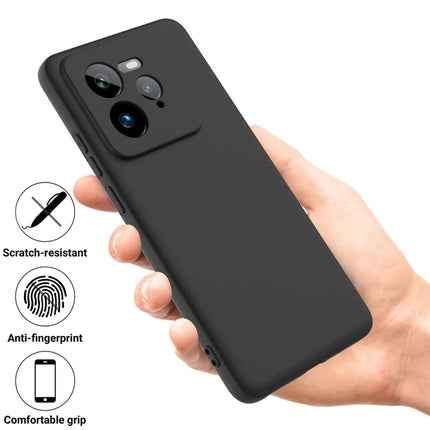 For Realme GT 7 Pro 5G Case Liquid Silicone Phone Back Cover with Hand Strap