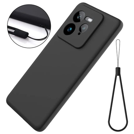For Realme GT 7 Pro 5G Case Liquid Silicone Phone Back Cover with Hand Strap