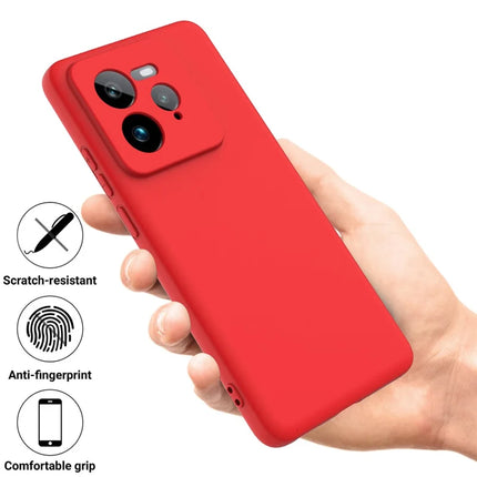 For Realme GT 7 Pro 5G Case Liquid Silicone Phone Back Cover with Hand Strap