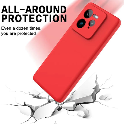 For Realme GT 7 Pro 5G Case Liquid Silicone Phone Back Cover with Hand Strap