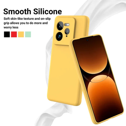 For Realme GT 7 Pro 5G Case Liquid Silicone Phone Back Cover with Hand Strap