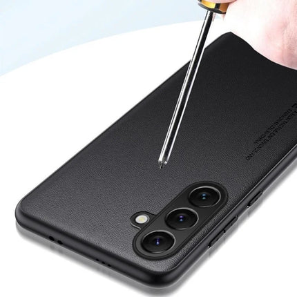 For Samsung Galaxy A55 5G Case Anti Drop TPU + PU Leather Texture Phone Protective Cover