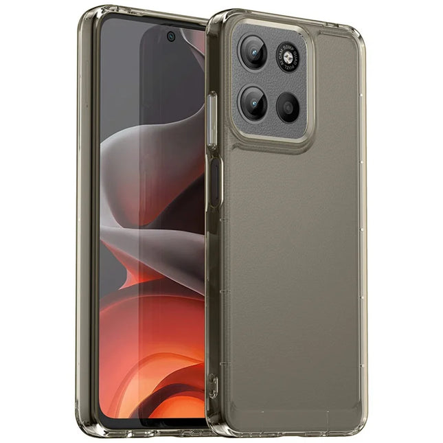 For Motorola Moto G15 4G Case TPU Shockproof Phone Back Cover - Transparent Grey