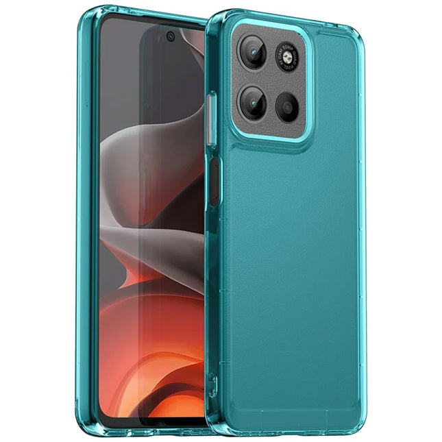 For Motorola Moto G15 4G Case TPU Shockproof Phone Back Cover - Transparent Blue