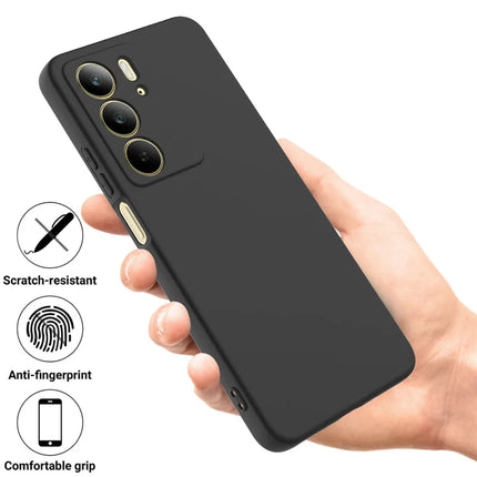 For Realme C75 Case Liquid Silicone Phone Back Cover with Hand Strap