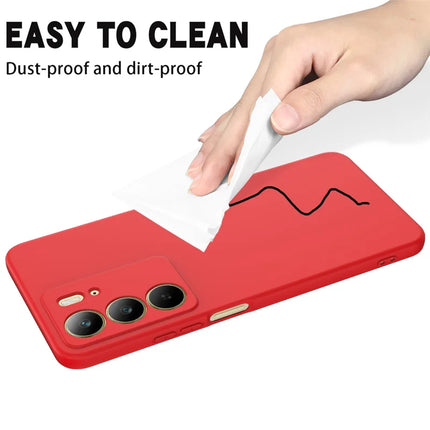 For Realme C75 Case Liquid Silicone Phone Back Cover with Hand Strap