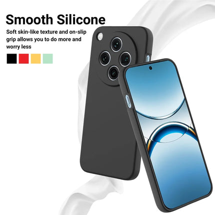 For Oppo Find X8 Pro 5G Case Liquid Silicone Phone Back Cover with Hand Strap