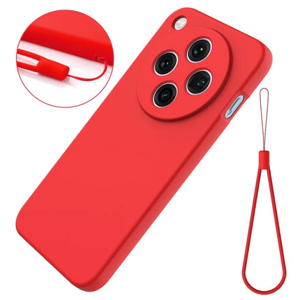 For Oppo Find X8 Pro 5G Case Liquid Silicone Phone Back Cover with Hand Strap