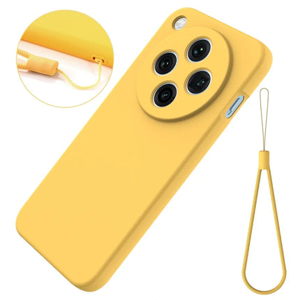 For Oppo Find X8 Pro 5G Case Liquid Silicone Phone Back Cover with Hand Strap