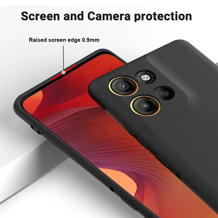For Motorola Moto G15 4G Case Liquid Silicone Phone Back Cover with Hand Strap