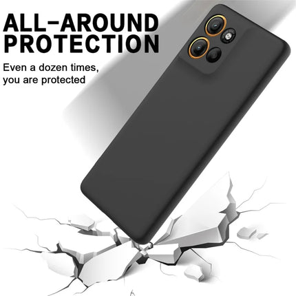 For Motorola Moto G15 4G Case Liquid Silicone Phone Back Cover with Hand Strap