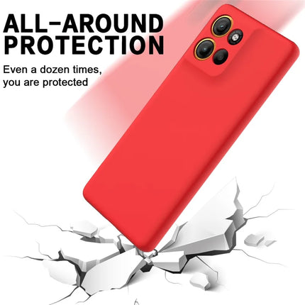 For Motorola Moto G15 4G Case Liquid Silicone Phone Back Cover with Hand Strap