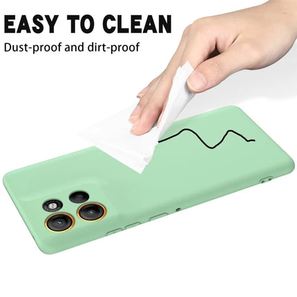 For Motorola Moto G15 4G Case Liquid Silicone Phone Back Cover with Hand Strap