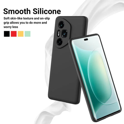 For Honor 300 Ultra / Honor 300 Pro Case Liquid Silicone Phone Back Cover with Hand Strap