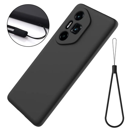 For Honor 300 Ultra / Honor 300 Pro Case Liquid Silicone Phone Back Cover with Hand Strap