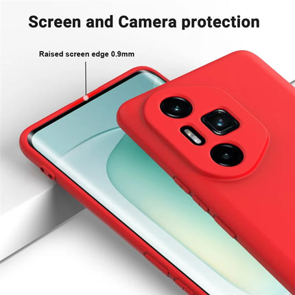 For Honor 300 Ultra / Honor 300 Pro Case Liquid Silicone Phone Back Cover with Hand Strap