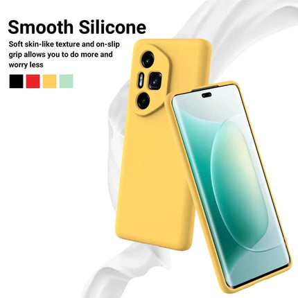For Honor 300 Ultra / Honor 300 Pro Case Liquid Silicone Phone Back Cover with Hand Strap