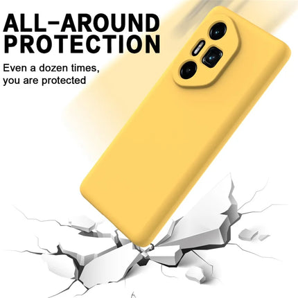 For Honor 300 Ultra / Honor 300 Pro Case Liquid Silicone Phone Back Cover with Hand Strap