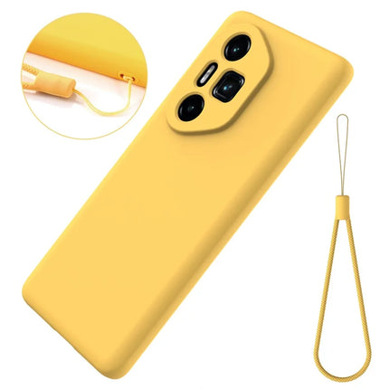 For Honor 300 Ultra / Honor 300 Pro Case Liquid Silicone Phone Back Cover with Hand Strap