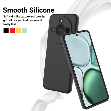For Honor X60 5G / Honor X9c Smart 5G Case Liquid Silicone Phone Back Cover with Hand Strap
