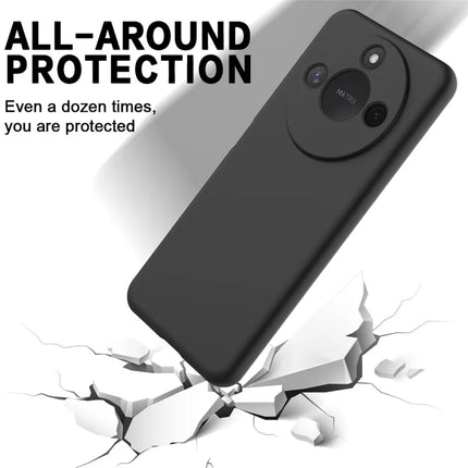 For Honor X60 5G / Honor X9c Smart 5G Case Liquid Silicone Phone Back Cover with Hand Strap
