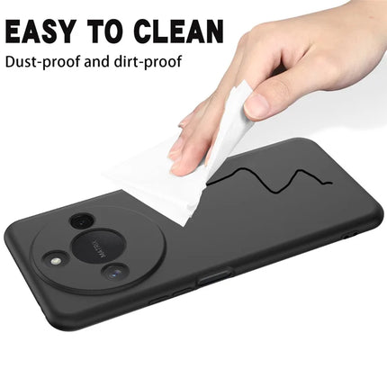 For Honor X60 5G / Honor X9c Smart 5G Case Liquid Silicone Phone Back Cover with Hand Strap