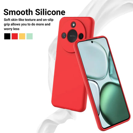 For Honor X60 5G / Honor X9c Smart 5G Case Liquid Silicone Phone Back Cover with Hand Strap