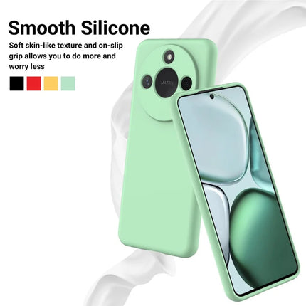 For Honor X60 5G / Honor X9c Smart 5G Case Liquid Silicone Phone Back Cover with Hand Strap
