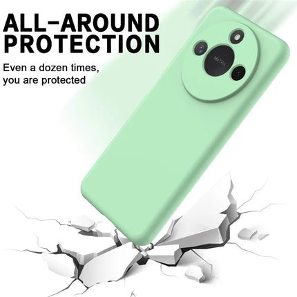 For Honor X60 5G / Honor X9c Smart 5G Case Liquid Silicone Phone Back Cover with Hand Strap