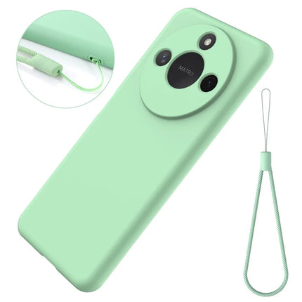 For Honor X60 5G / Honor X9c Smart 5G Case Liquid Silicone Phone Back Cover with Hand Strap