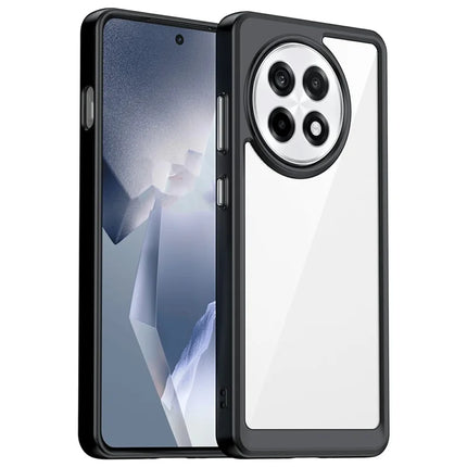 Clear Case for OnePlus 13R 5G / Ace 5 5G / Ace 5 Pro 5G TPU + Acrylic Protective Phone Cover - Black