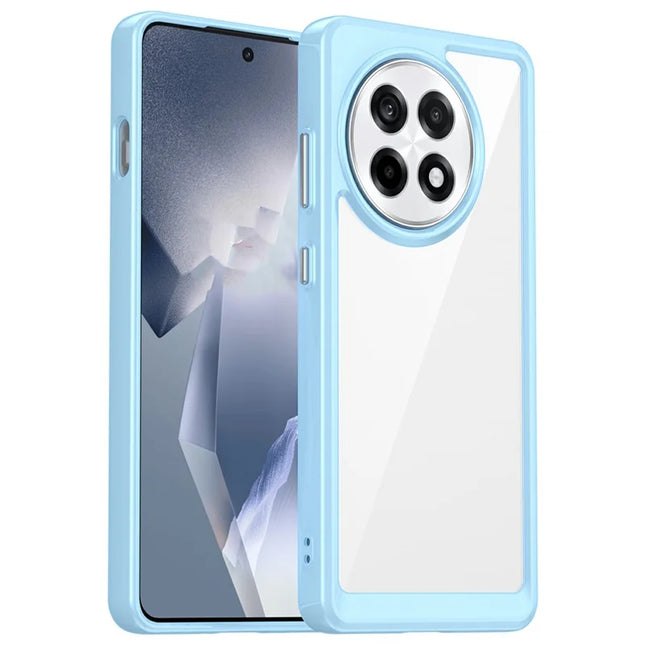 Clear Case for OnePlus 13R 5G / Ace 5 5G / Ace 5 Pro 5G TPU + Acrylic Protective Phone Cover - Blue