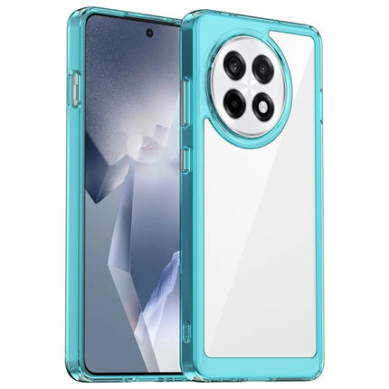 Clear Case for OnePlus 13R 5G / Ace 5 5G / Ace 5 Pro 5G TPU + Acrylic Protective Phone Cover - Transparent Blue