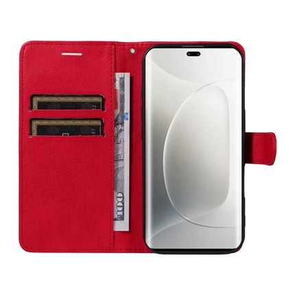 For Honor 300 Ultra / Honor 300 Pro Case Solid Color Leather Mobile Cover Wallet Stand with Strap