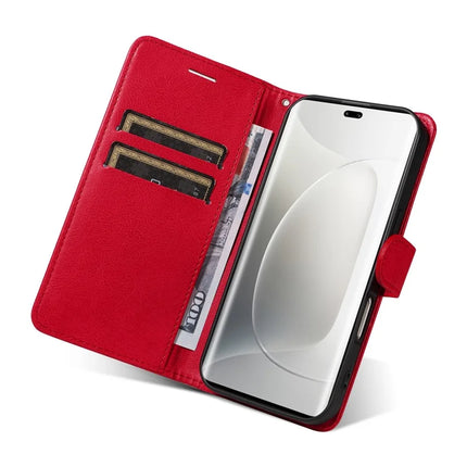 For Honor 300 Ultra / Honor 300 Pro Case Solid Color Leather Mobile Cover Wallet Stand with Strap