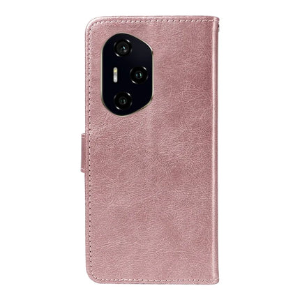For Honor 300 Ultra / Honor 300 Pro Case Solid Color Leather Mobile Cover Wallet Stand with Strap