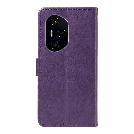 For Honor 300 Ultra / Honor 300 Pro Case Solid Color Leather Mobile Cover Wallet Stand with Strap