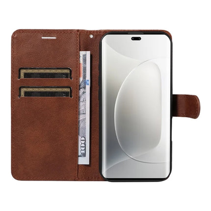 For Honor 300 Ultra / Honor 300 Pro Case Solid Color Leather Mobile Cover Wallet Stand with Strap