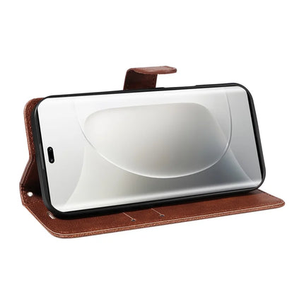 For Honor 300 Ultra / Honor 300 Pro Case Solid Color Leather Mobile Cover Wallet Stand with Strap
